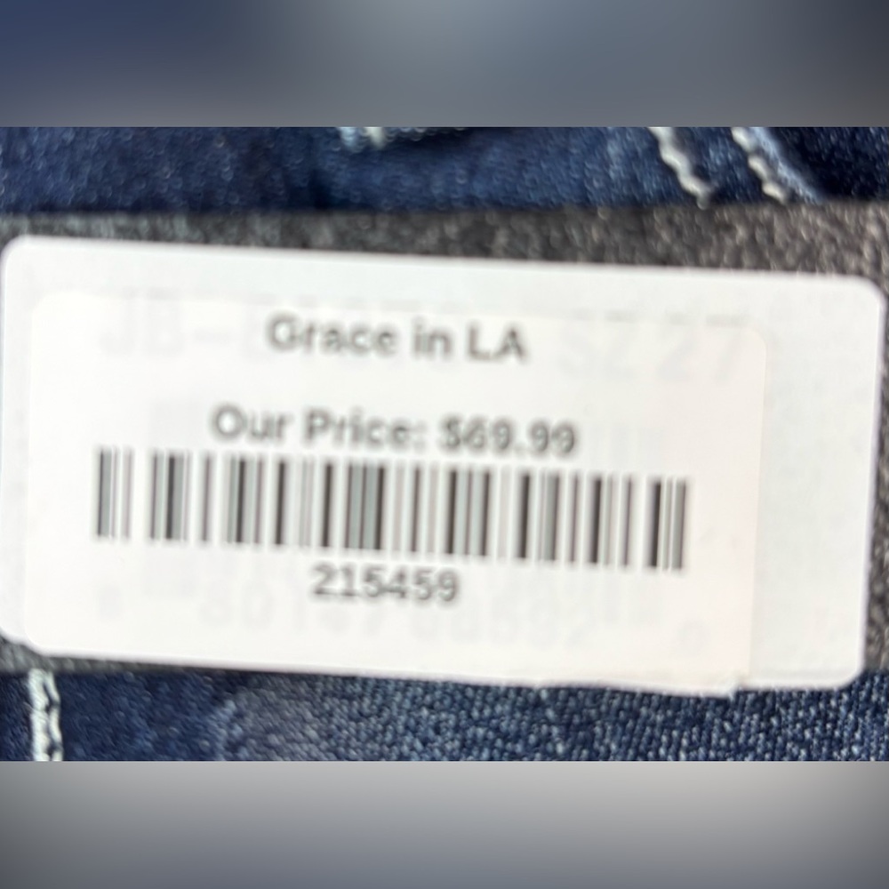 Grace in LA 29x Boho Indigo Embroidered Boot Leg Jeans - Picture 12 of 13